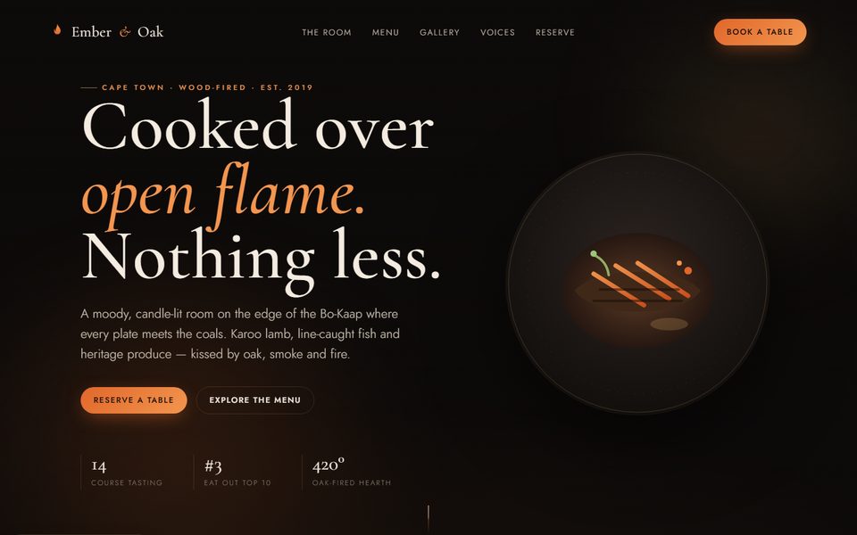 Ember & Oak website demo