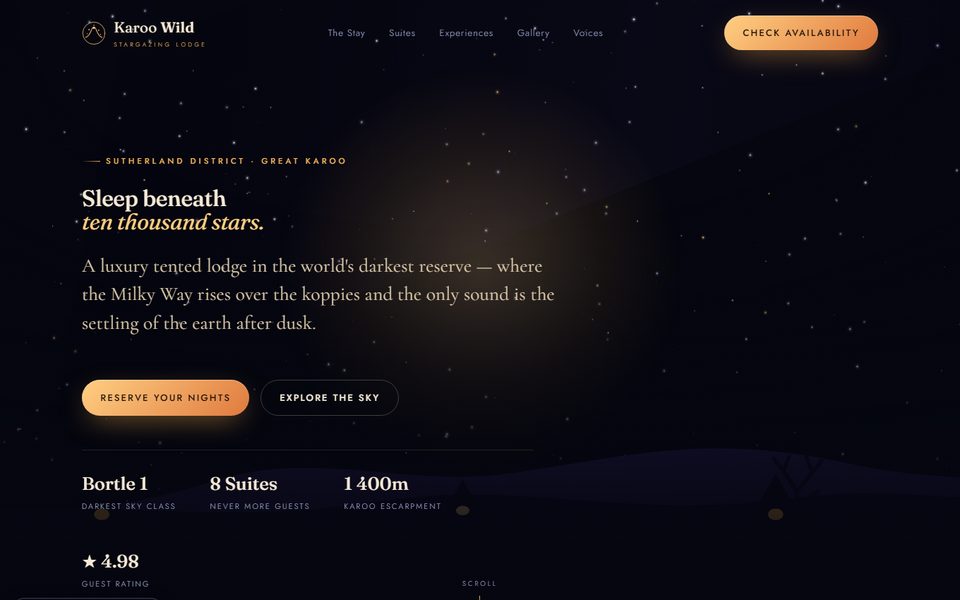 Karoo Wild website demo