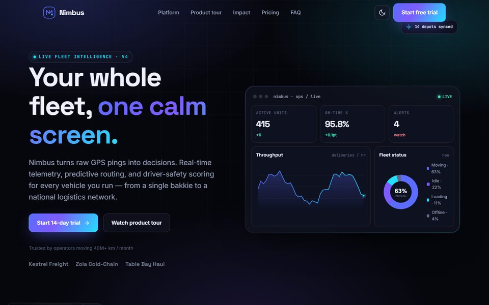 Nimbus website demo
